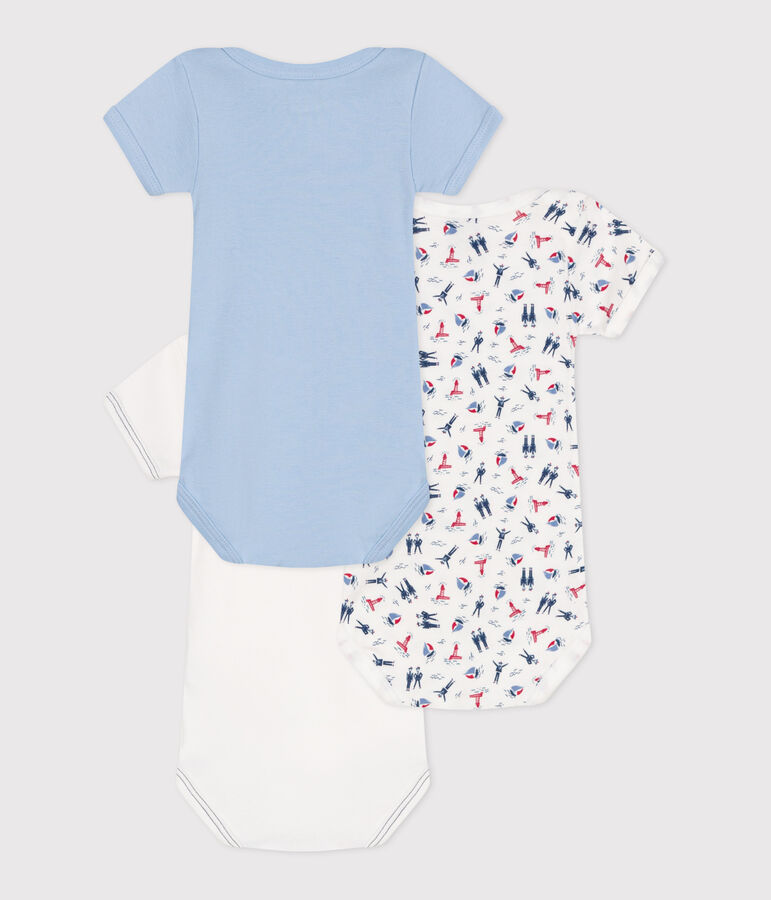 Lot de 3 bodies manches courtes en coton b&eacute;b&eacute; variante 4