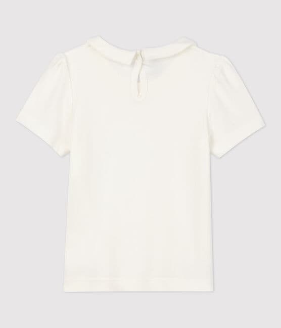 Tee-shirt manches courtes enfant fille blanc MARSHMALLOW