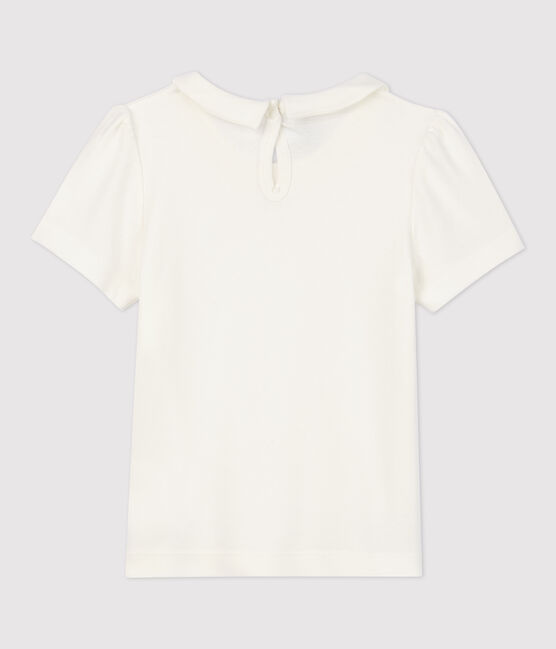 Tee-shirt manches courtes enfant fille blanc MARSHMALLOW