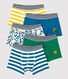 Lot de 5 boxers imprimé panthères petit garçon en coton