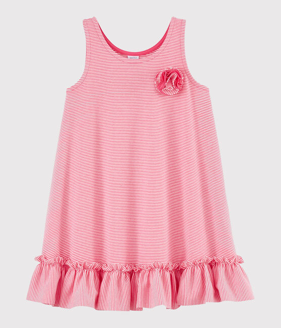 Robe enfant fille rose GEISHA/blanc MARSHMALLOW