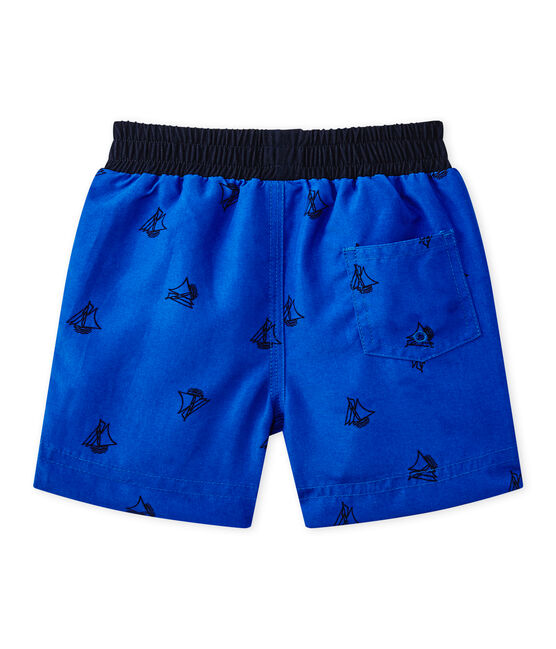 Short de plage bébé garçon imprimé bleu PERSE/bleu SMOKING