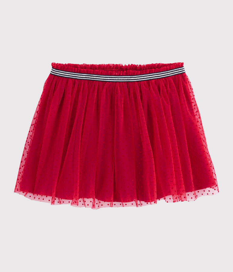 Jupe en tulle enfant fille rouge
