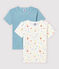 Lot de 2 tee-shirts manches courtes étoiles multico petit garçon en coton biologique variante 1