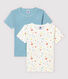 Lot de 2 tee-shirts manches courtes étoiles multico petit garçon en coton biologique