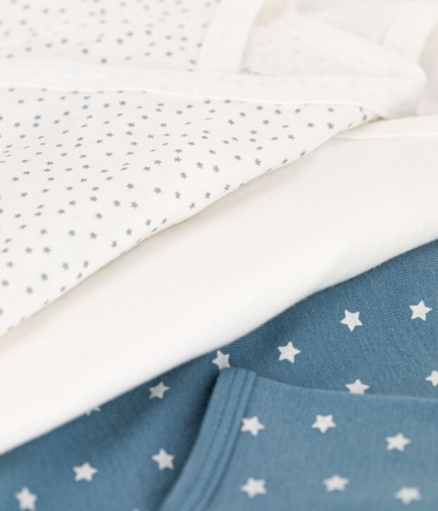 Lot de 3 bodies manches longues b&eacute;b&eacute; en coton multicouleur