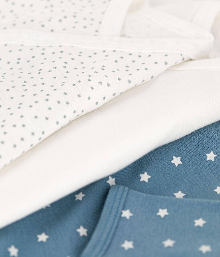 Lot de 3 bodies manches longues b&eacute;b&eacute; en coton multicouleur
