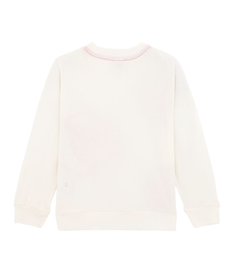 Sweat shirt enfant fille - gar&ccedil;on blanc MARSHMALLOW/jaune EBLOUIS