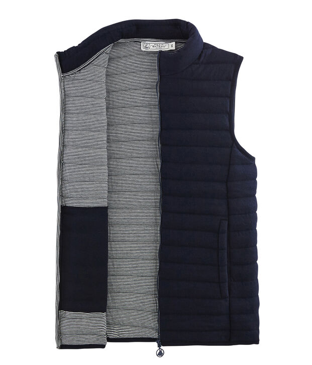 Doudoune sans manche tubique femme bleu marine