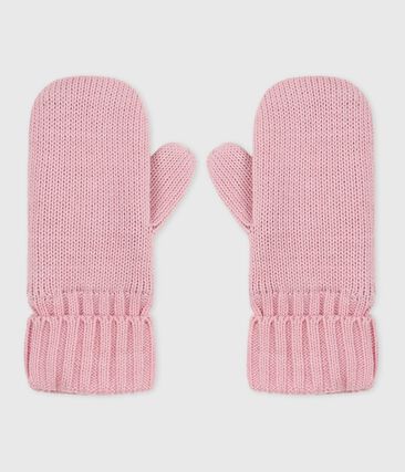 Moufles enfant en tricot doublé en polaire