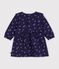 Robe b&eacute;b&eacute; en coton manches longues imprim&eacute;e &agrave; fleurs bleu/multicouleur
