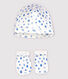 Lot bonnet naissance et moufles bateaux bébé en coton biologique