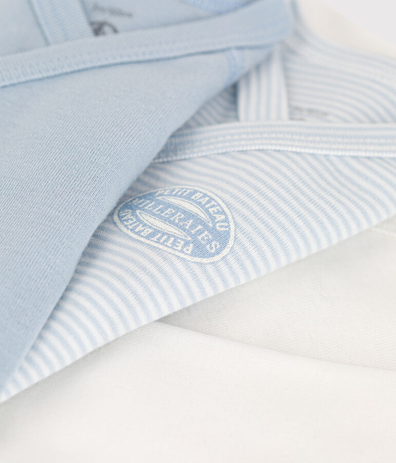 Lot de 3 bodies manches longues b&eacute;b&eacute; en coton multicouleur