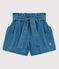 Short en denim bio enfant fille bleu DENIM CLAIR CN