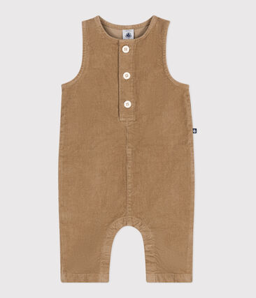 Combinaison longue bébé en velours uni