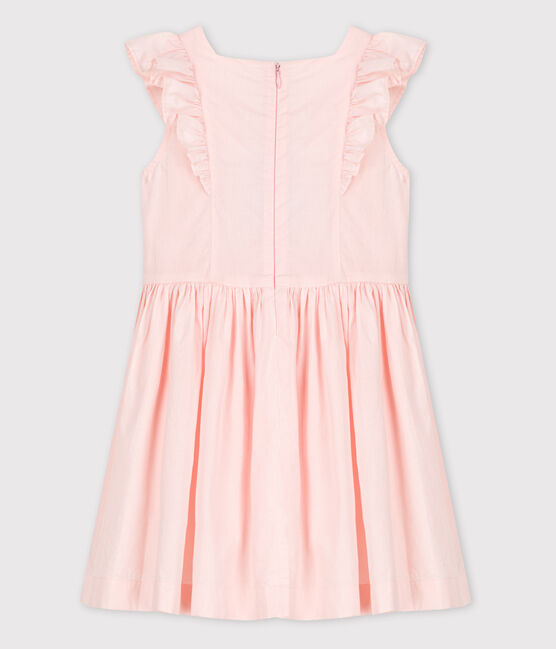Robe cérémonie en popeline enfant fille rose FLEUR