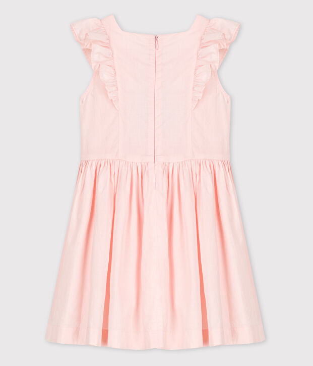 Robe c&eacute;r&eacute;monie en popeline enfant fille rose clair