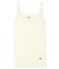 Chemise à bretelles petite fille en coton laine soie blanc MARSHMALLOW