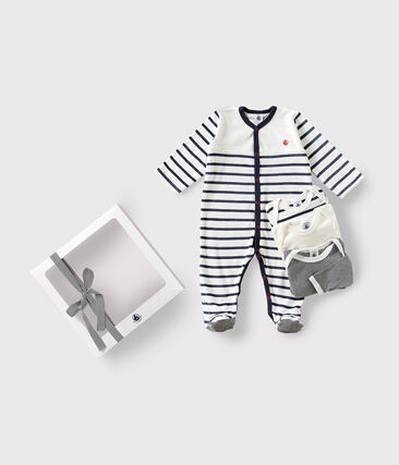 Petit Bateau - Lot de 1 pyjama bébé et 3 bodies rayures