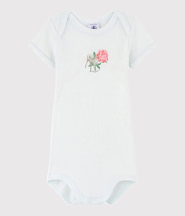 Body manches courtes b&eacute;b&eacute; fille bleu Bocal