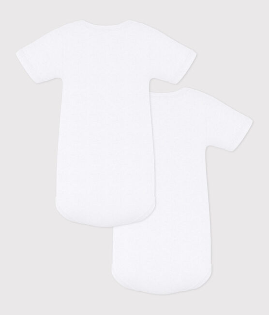 Lot de 2 bodies blancs manches courtes bébé variante 1