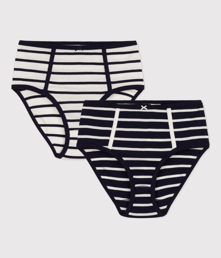 Lot de 2 culottes taille haute en coton Femme Variante 1 PACK