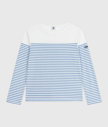 Tee-shirt marinière femme en coton manches longues
