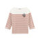 Marinière manches longues femme blanc MARSHMALLOW/rose COPPER