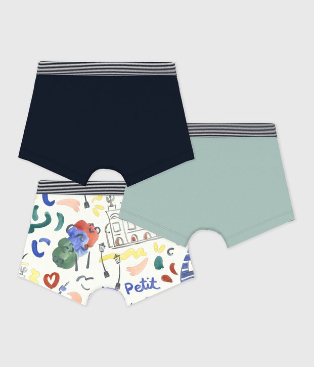 Lot de boxers enfant en coton imprim&eacute; Op&eacute;ra multicouleur