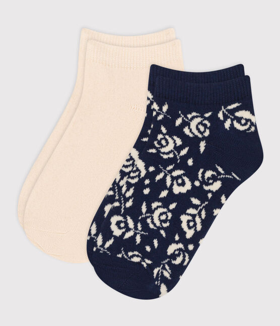 2 paires de chaussettes en coton fleurs enfant variante 1