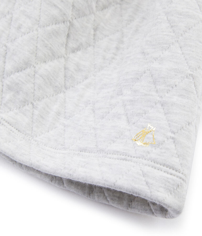 Robe col roul&eacute; enfant fille gris