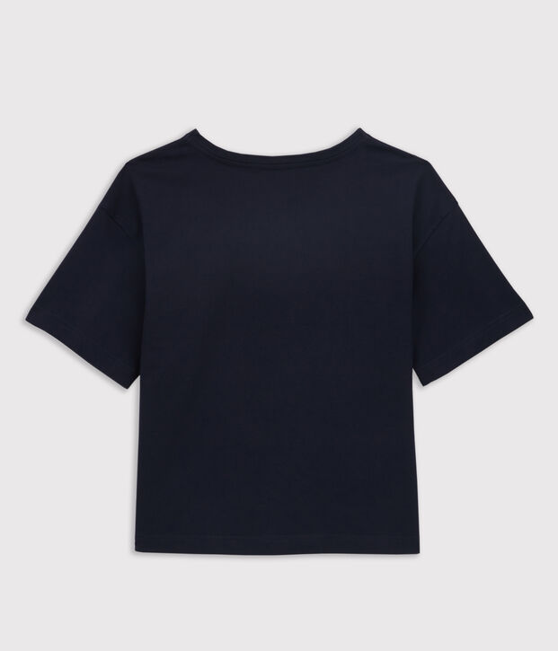 Tee-shirt LE BOXY en coton Femme bleu marine