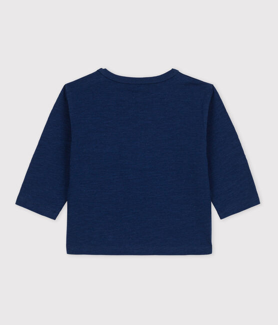 Tee-shirt manches longues bébé en coton bleu MEDIEVAL