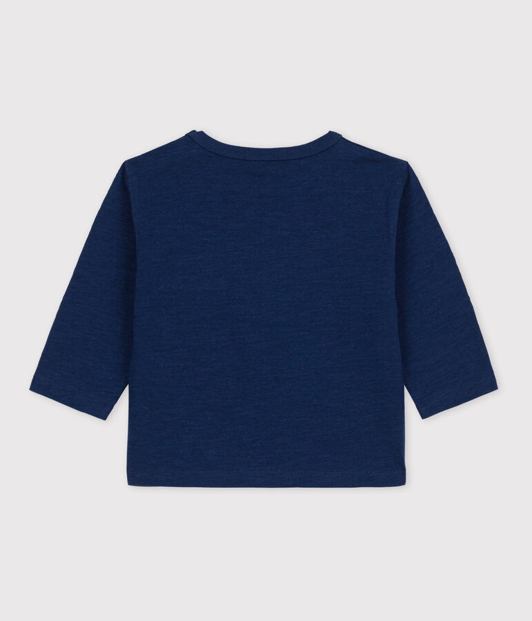 Tee-shirt manches longues b&eacute;b&eacute; en coton bleu MEDIEVAL