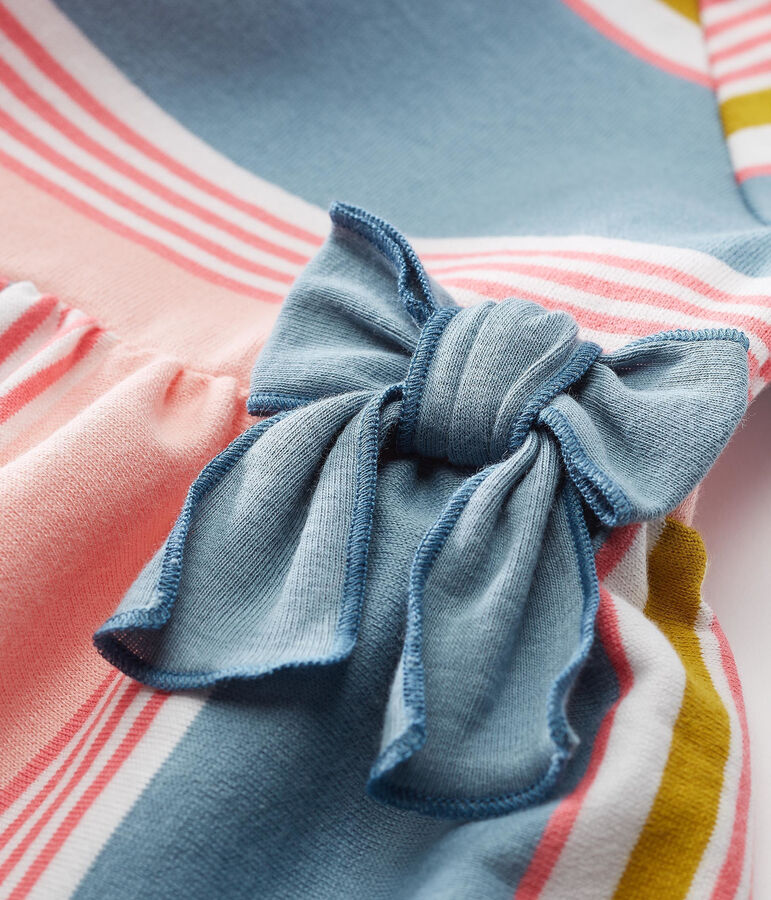 Robe mc rayee bebe fille blanc/multicouleur