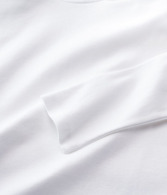 Tee-shirt col roulé L'ICONIQUE en coton Femme blanc ECUME
