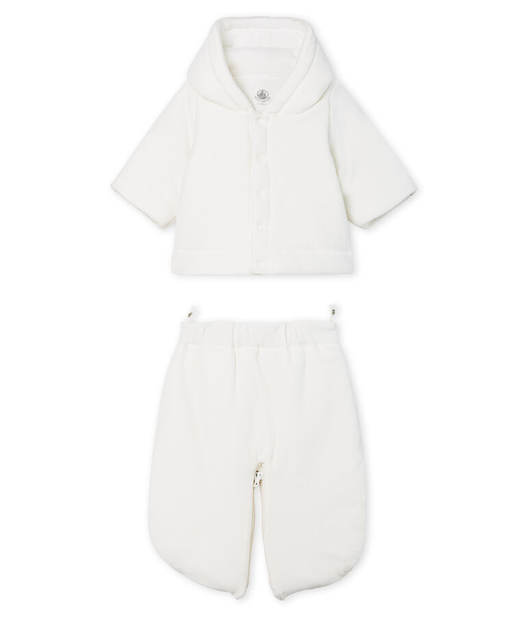 Combipilote 3 en 1 b&eacute;b&eacute; en velours blanc MARSHMALLOW