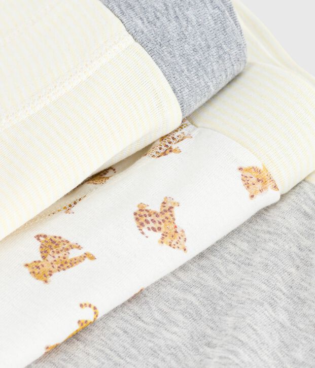 Lot de boxers enfant en coton ceinture recouverte imprim&eacute; l&eacute;opard multicouleur