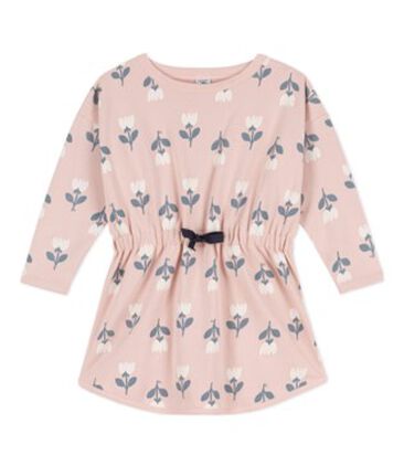 Robe manches longues molleton imprimé enfant fille