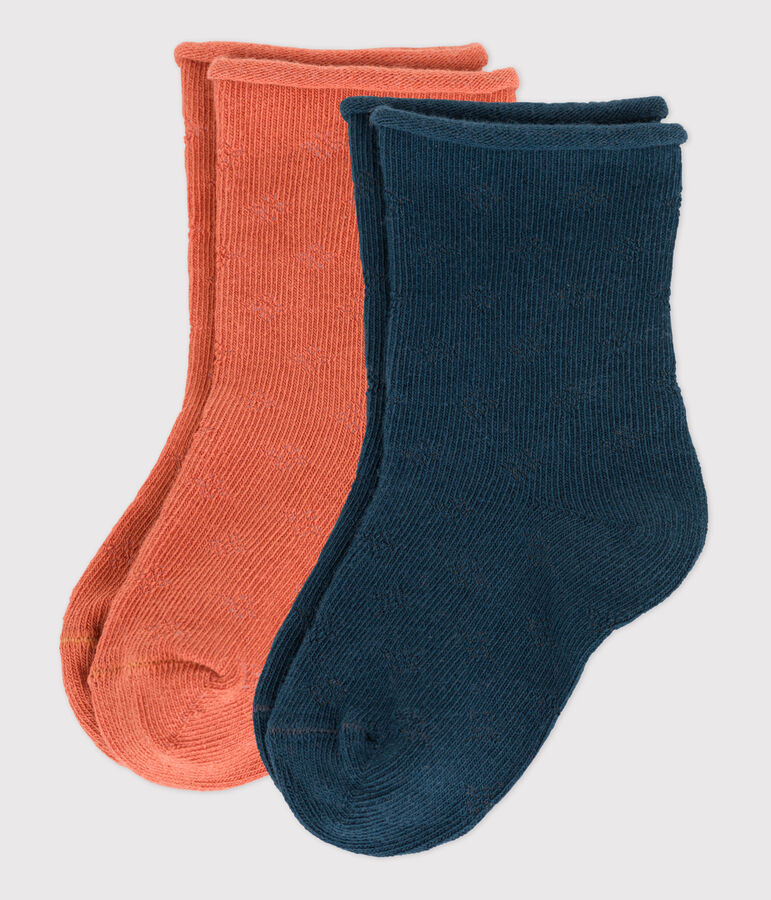 Lot de 2 paires de chaussettes ajour&eacute;es b&eacute;b&eacute; multicouleur