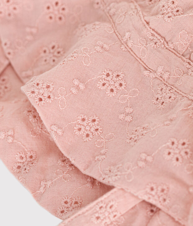 Bob en broderie anglaise rose b&eacute;b&eacute; fille rose