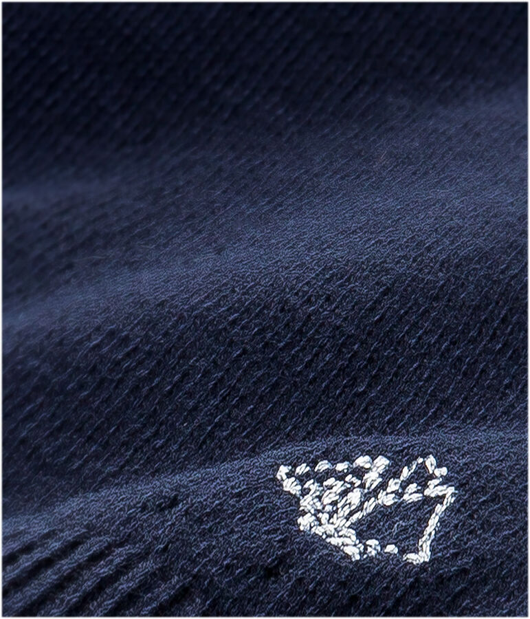 Cardigan b&eacute;b&eacute; fille en coton bleu SMOKING