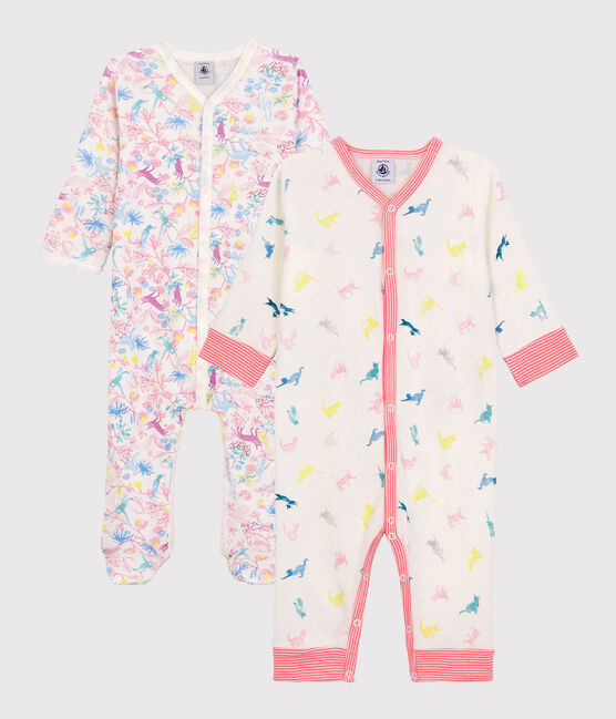 Lot de 2 dors-bien bébé fille en coton variante 1