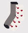 2 paires de chaussettes en coton imprimées femme variante 1