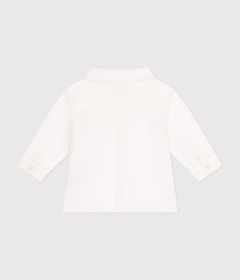 Chemise en popeline b&eacute;b&eacute; blanc ECUME