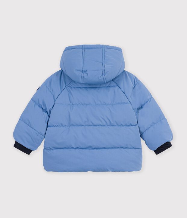 Doudoune b&eacute;b&eacute; en polyester uni bleu