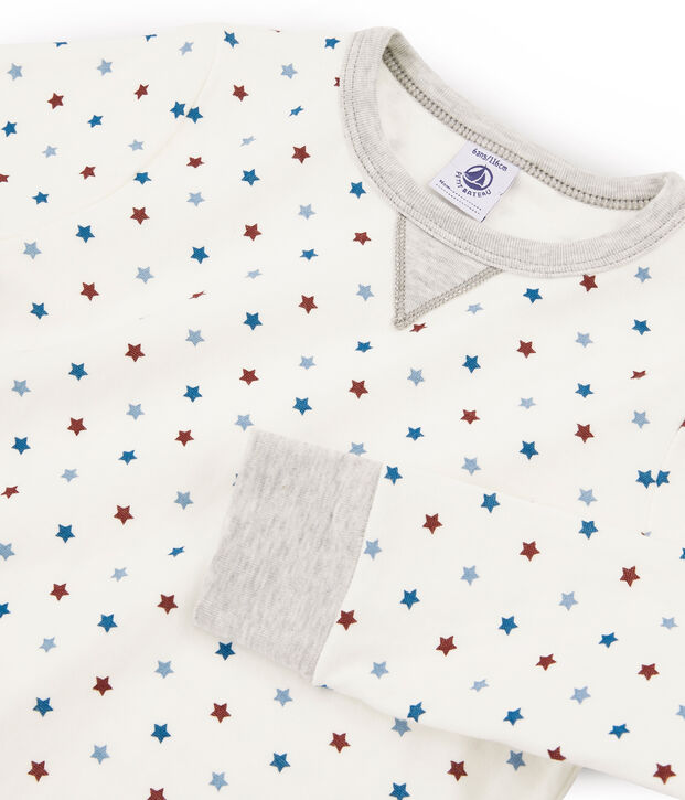 Pyjama petit gar&ccedil;on en tubique blanc/multicouleur