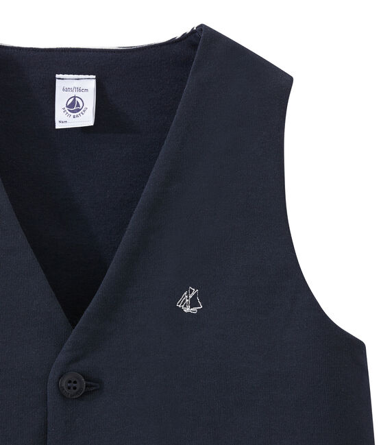 gilet sans manche bleu marine garcon