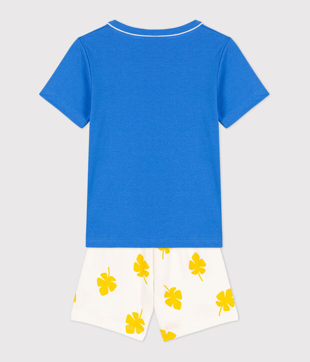 Pyjacourt bleu petit gar&ccedil;on en coton bleu/multicouleur