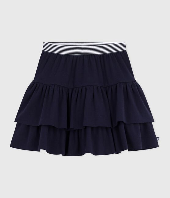 Jupe en coton enfant unie bleu SMOKING